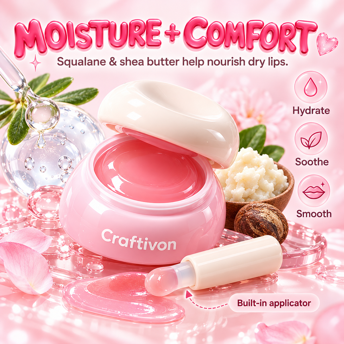 ❤️3-Shade Hydrating Jelly Lip Mask – Glossy & Soft Lips