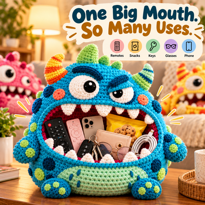 Clutter Munchers Hungry Monster DIY Crochet Storage Buddies 👾🧶