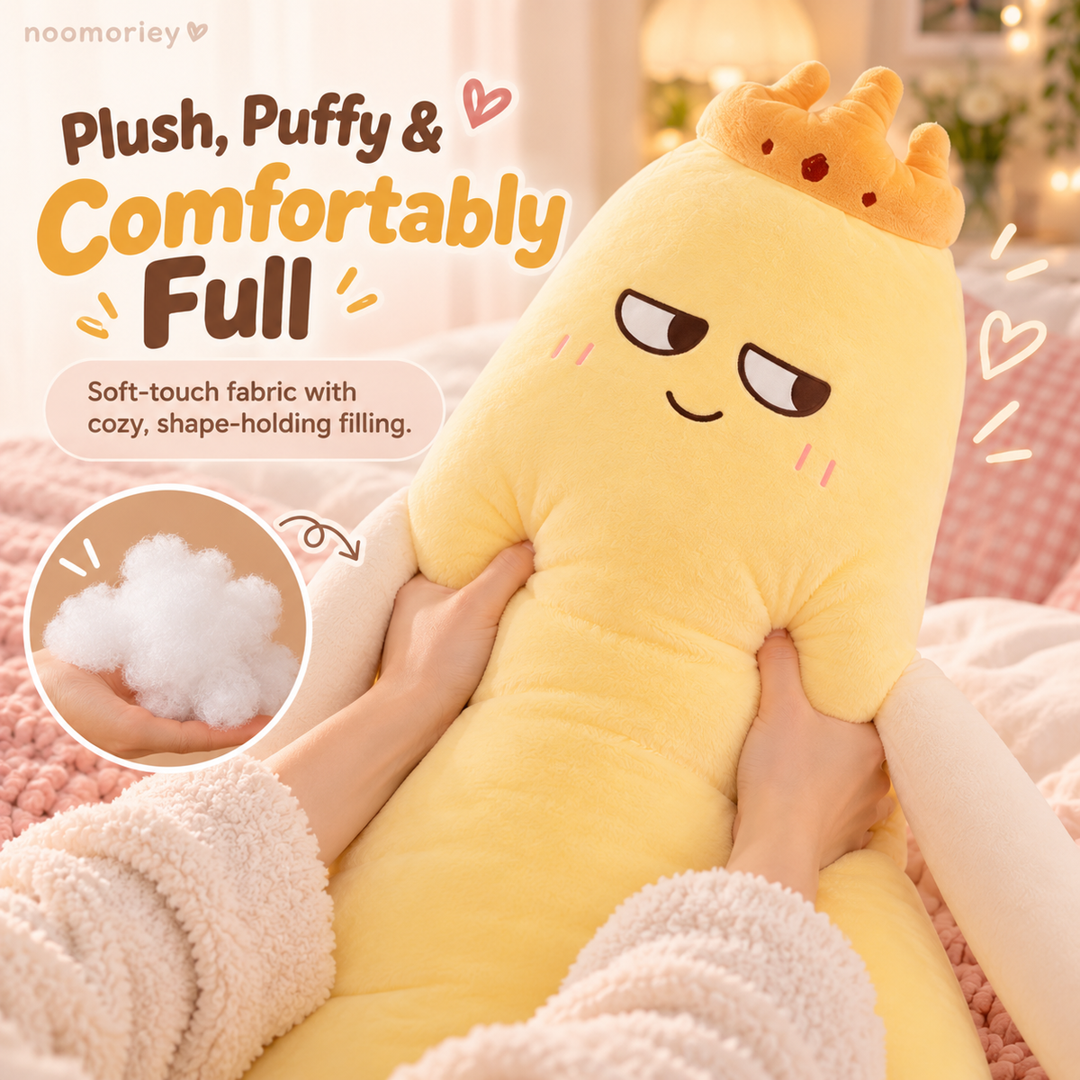 Giant Hugging Plush Pillow – Ultra-Soft Long Body Pillow for Sleeping, Cuddling & Cozy Bedroom Decor