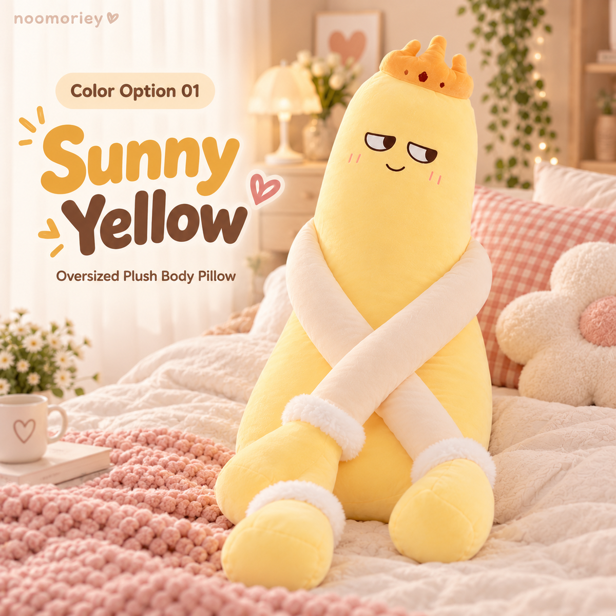 Giant Hugging Plush Pillow – Ultra-Soft Long Body Pillow for Sleeping, Cuddling & Cozy Bedroom Decor