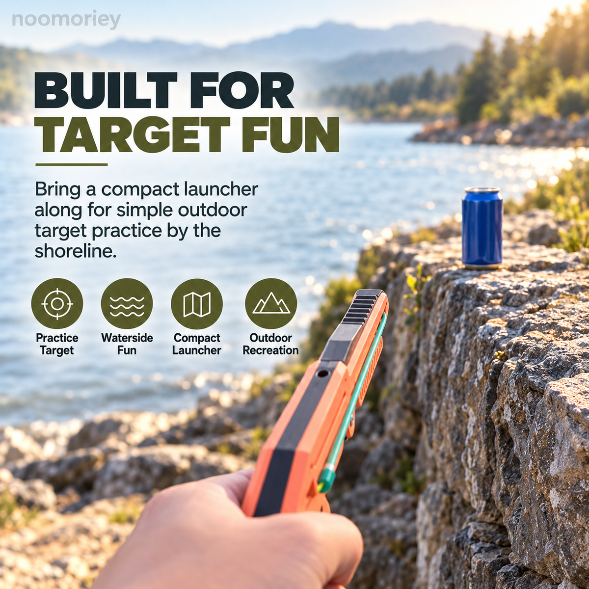 Portable Folding Slingshot Launcher, Compact Outdoor Target Toy