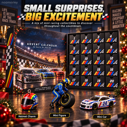 Racing Car Advent Calendar, 24-Day Christmas Countdown Gift for Racing Fans