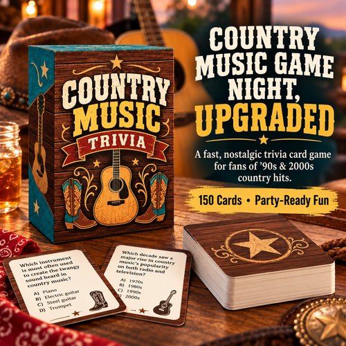 🎸 Country Music Trivia Game 🎶 | 90s & 2000s Throwback Party Fun!