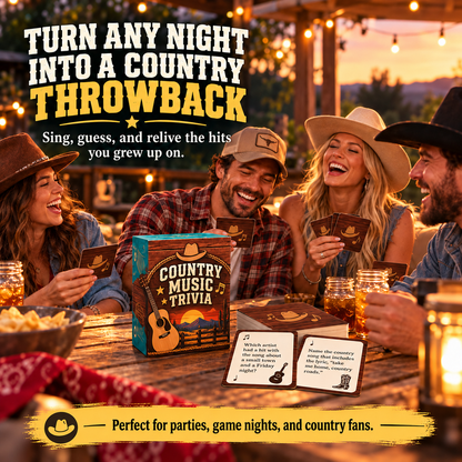 🎸 Country Music Trivia Game 🎶 | 90s & 2000s Throwback Party Fun!
