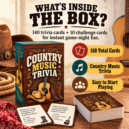 🎸 Country Music Trivia Game 🎶 | 90s & 2000s Throwback Party Fun!