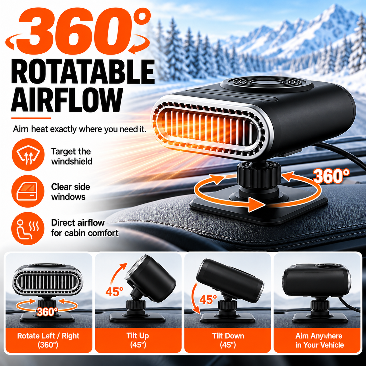 🎉Car Electric Heater Fan Portable Heater for Car