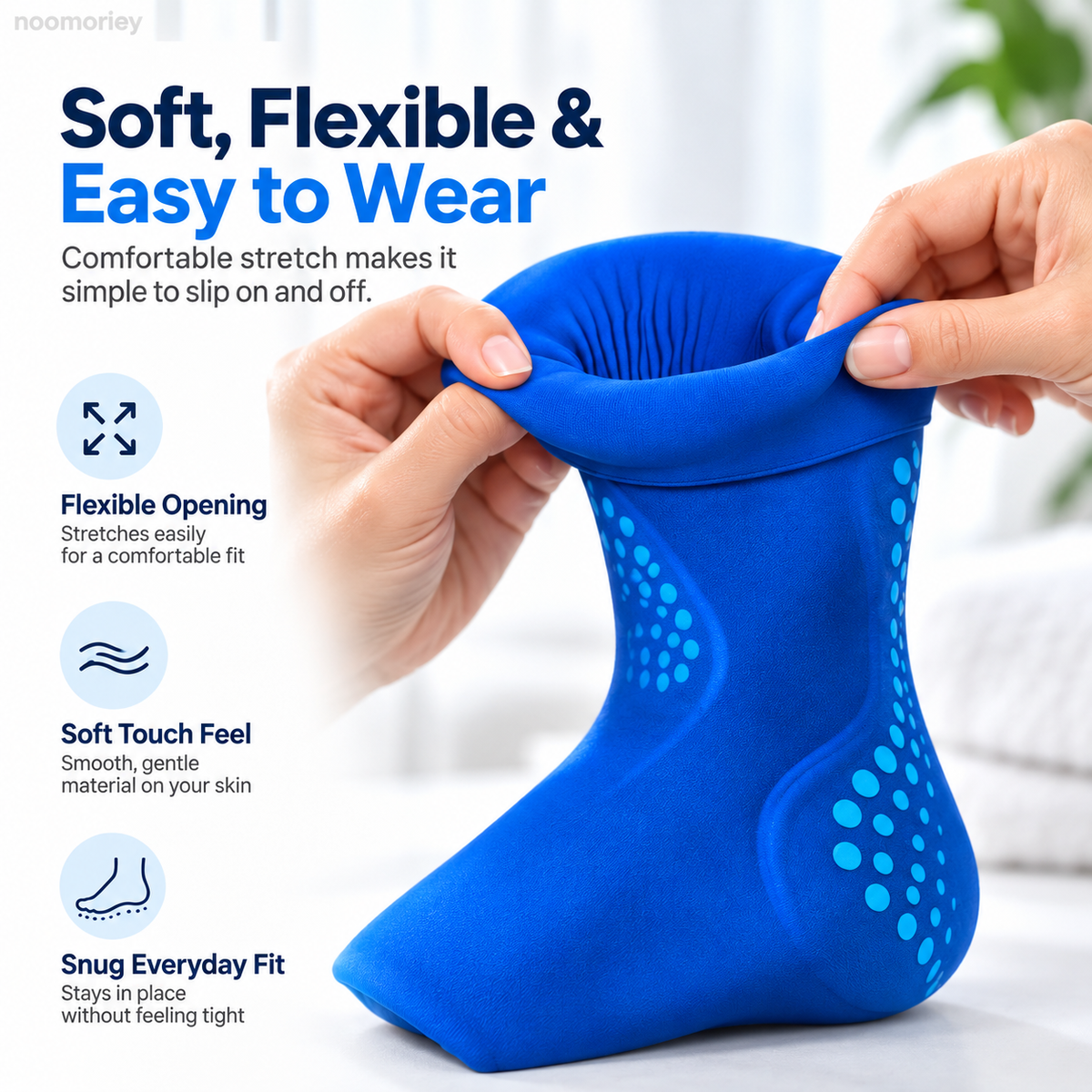 Cooling Gel Foot Sleeve, Reusable Cold Therapy Wrap for Foot Pain Relief