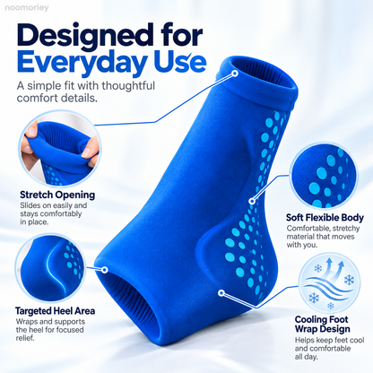 Cooling Gel Foot Sleeve, Reusable Cold Therapy Wrap for Foot Pain Relief