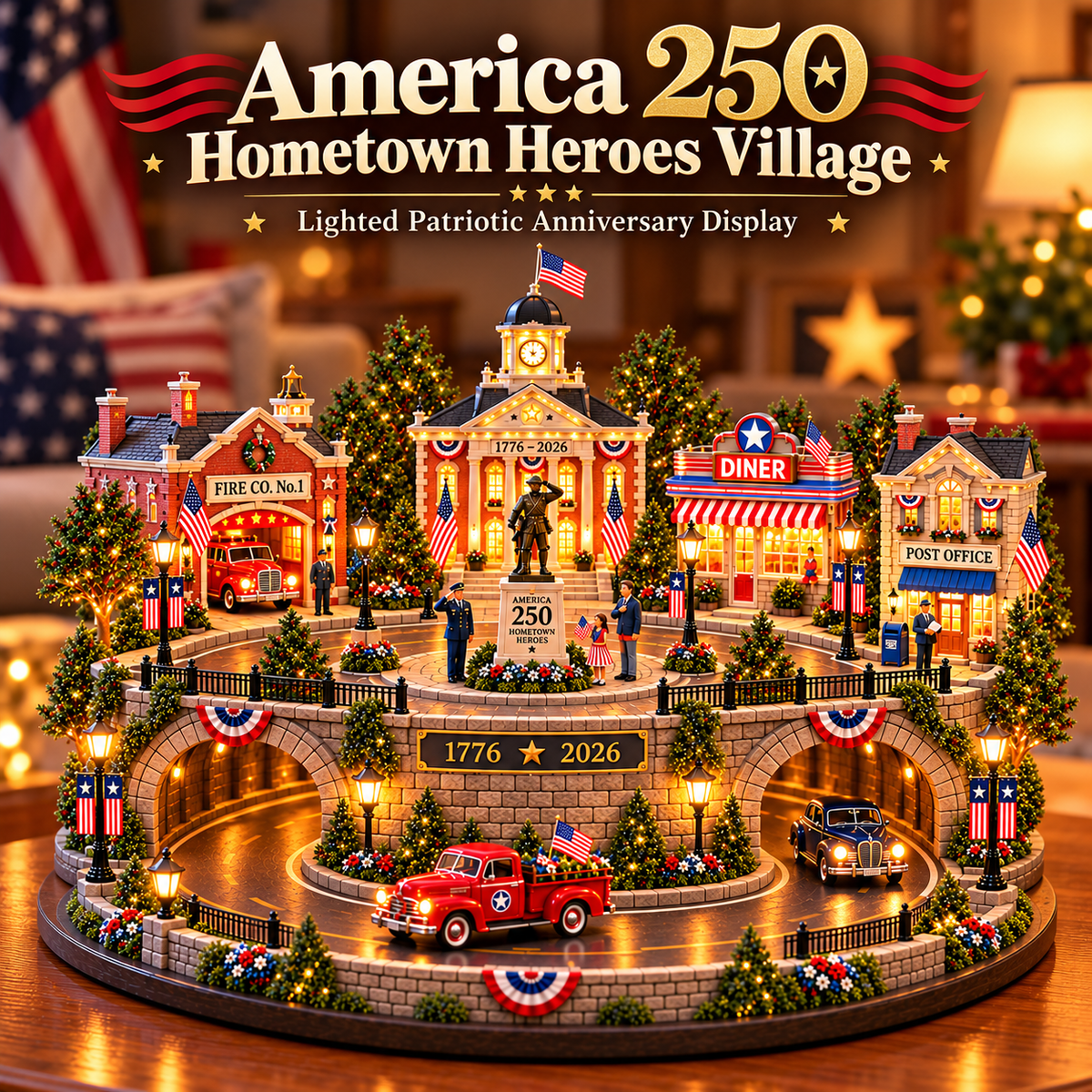 🎖️ America’s Hometown Heroes | 250th Anniversary Lighted Tribute Village