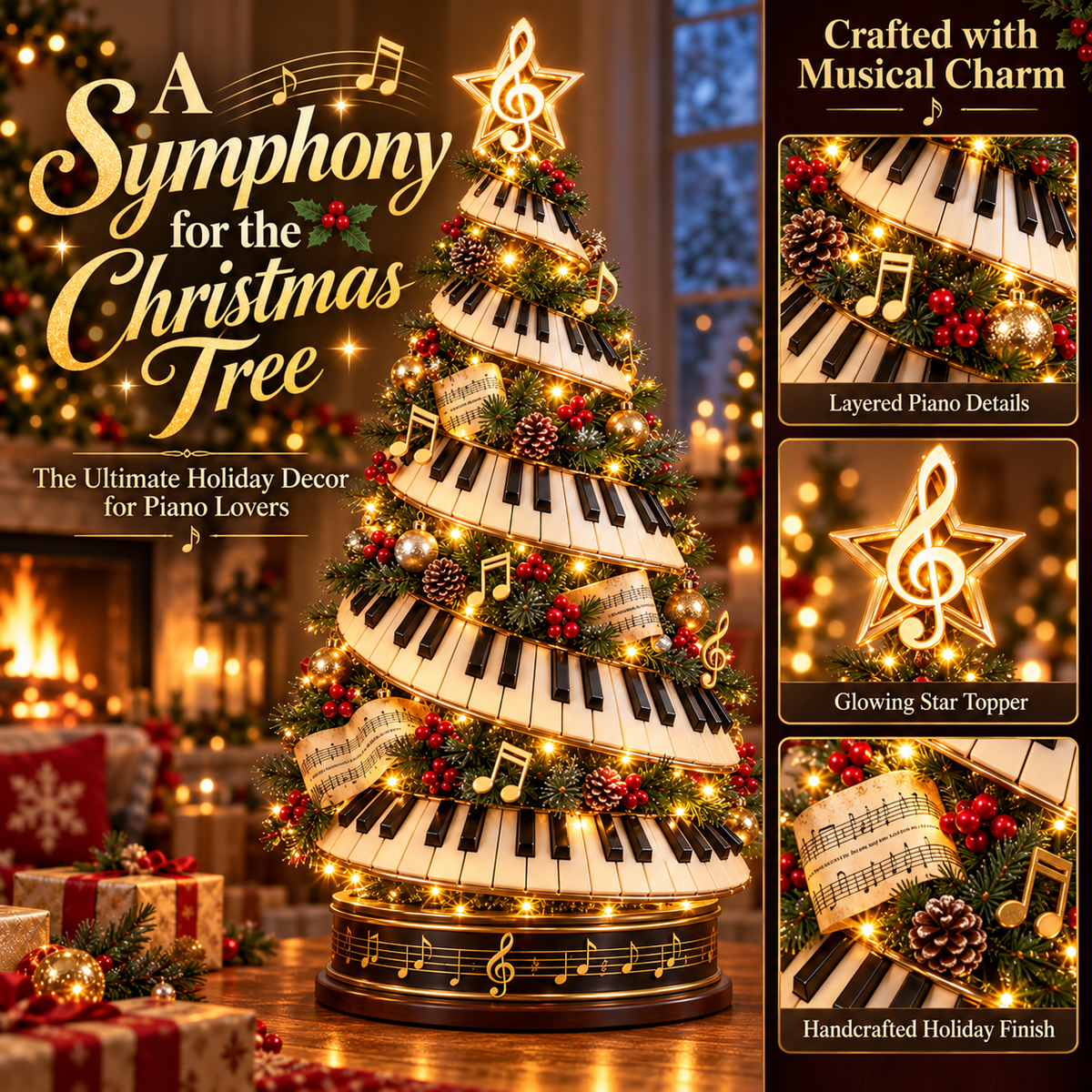 🎹🎄 Christmas in Every Key | Lighted Piano Tree ✨