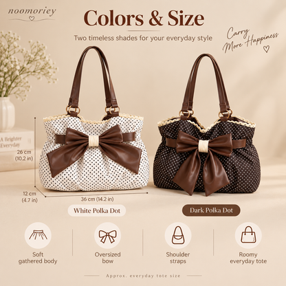 Women's Vintage Polka Dot Tote Bag