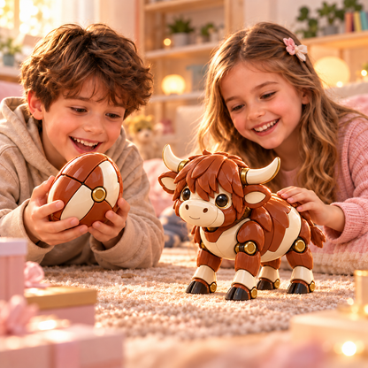 🐮 2-in-1 Transforming Highland Cow Egg – Cute Mechanical Figure