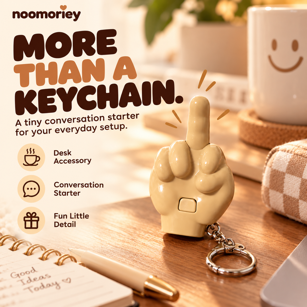 BUY 1 GET 1 FREE🔥Funny Pop-Up Middle Finger Keychain – Push-Button Prank Toy & Novelty Gift