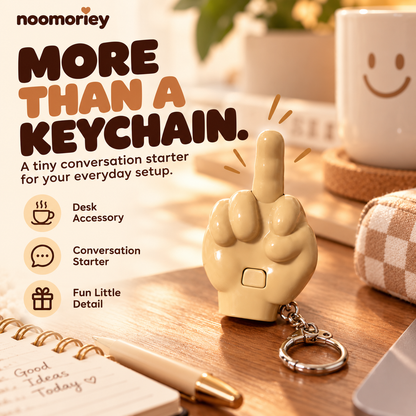 BUY 1 GET 1 FREE🔥Funny Pop-Up Middle Finger Keychain – Push-Button Prank Toy & Novelty Gift