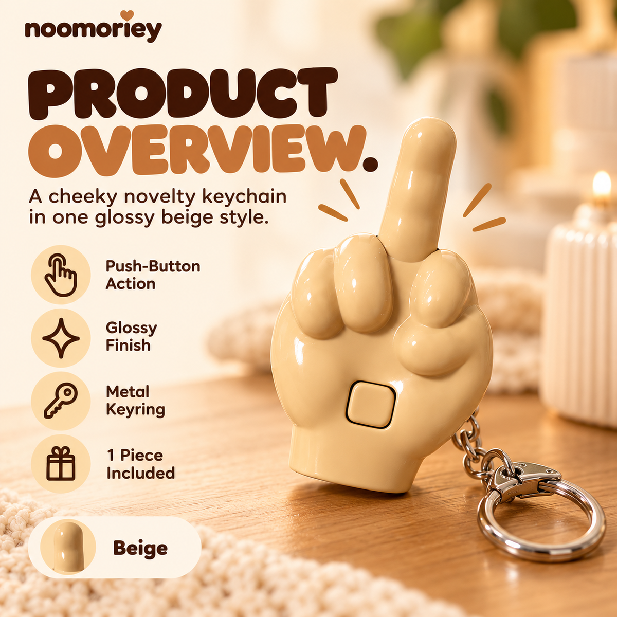 BUY 1 GET 1 FREE🔥Funny Pop-Up Middle Finger Keychain – Push-Button Prank Toy & Novelty Gift