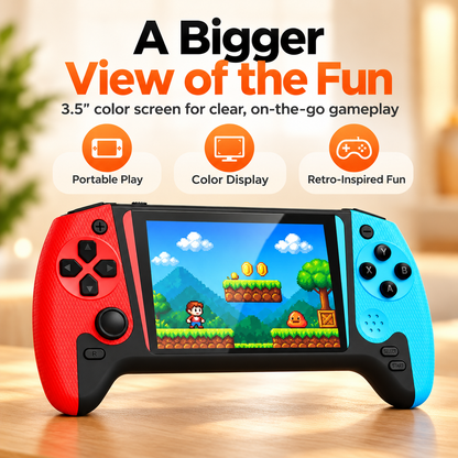 🎮 Retro Gaming Console – 3.5" HD Screen, TV Connection & Dual Controllers
