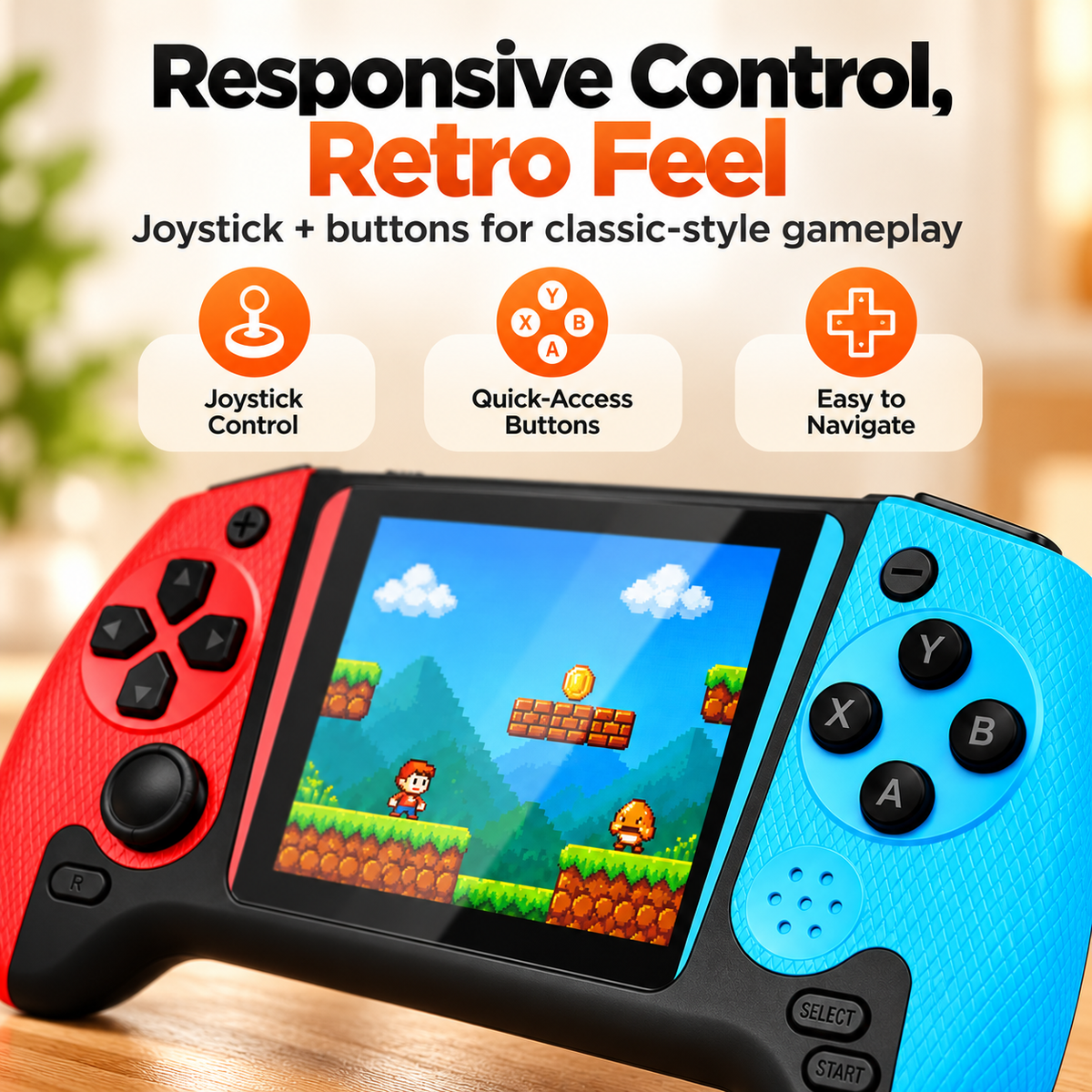 🎮 Retro Gaming Console – 3.5" HD Screen, TV Connection & Dual Controllers