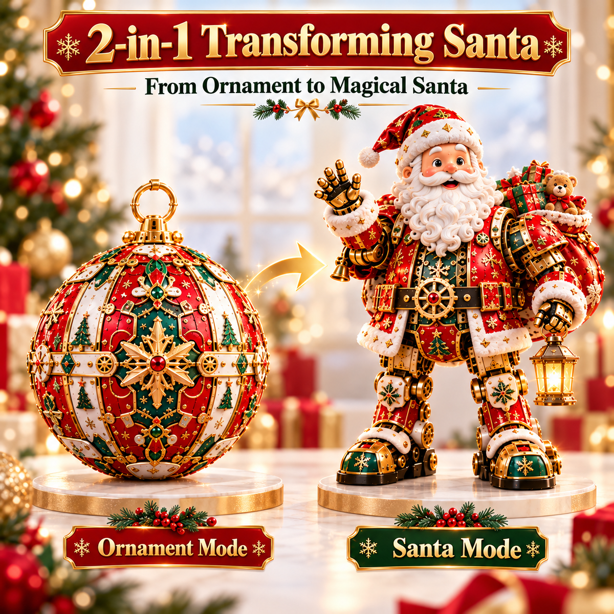 🎅✨ Santa Surprise™ | 2-in-1 Transforming Christmas Ornament