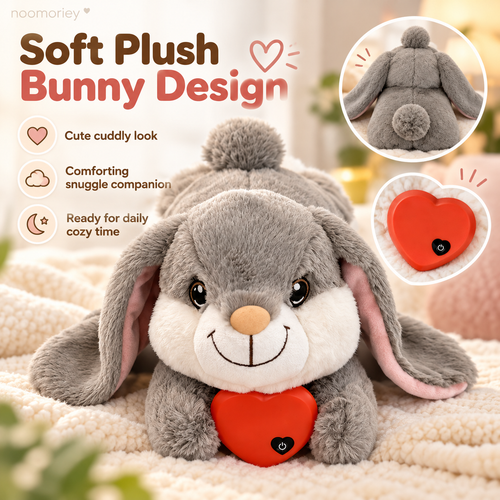 🐰 Heartbeat Bunny Comfort Toy for Dogs & Cats – Soft Plush Snuggle Companion with Removable Heartbeat Module