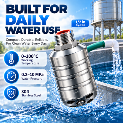 💧 Automatic Water Level Control Valve – 304 Stainless Steel No-Electricity Water Tank Refill Valve, 1/2" Threaded Inlet
