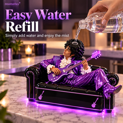 🎸 Purple Rockstar Mist Diffuser – Guitar-Shaped Humidifier with LED Mood Lighting, Unique Music-Inspired Home Décor & Gift