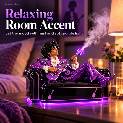 🎸 Purple Rockstar Mist Diffuser – Guitar-Shaped Humidifier with LED Mood Lighting, Unique Music-Inspired Home Décor & Gift