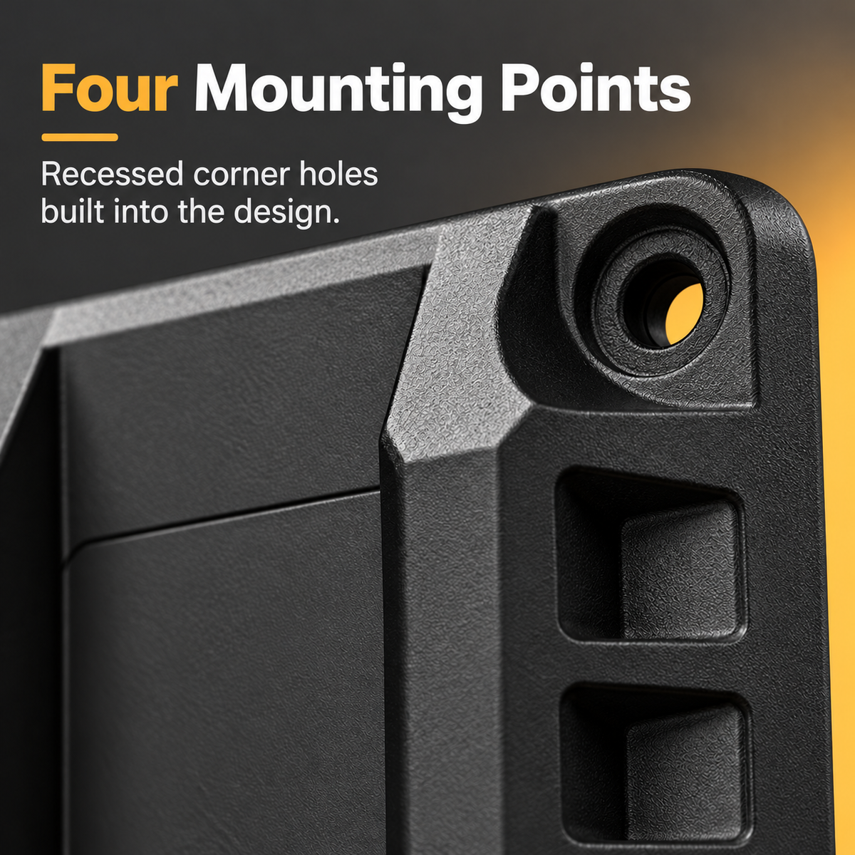 🧲 Magnetic Handgun Mount – Black Storage Holder with Raised Side Rails