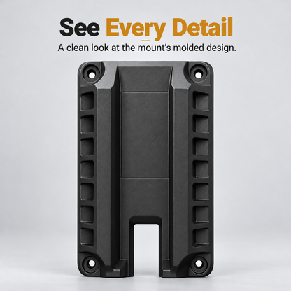 🧲 Magnetic Handgun Mount – Black Storage Holder with Raised Side Rails