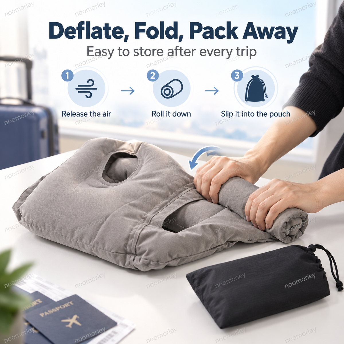✈️ Inflatable Travel Pillow – Rest More Comfortably on Every Journey