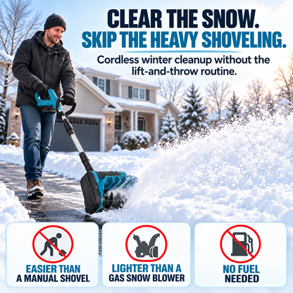 ❄️ Cordless Snow Sweeper – Clear Snow Without the Heavy Shoveling