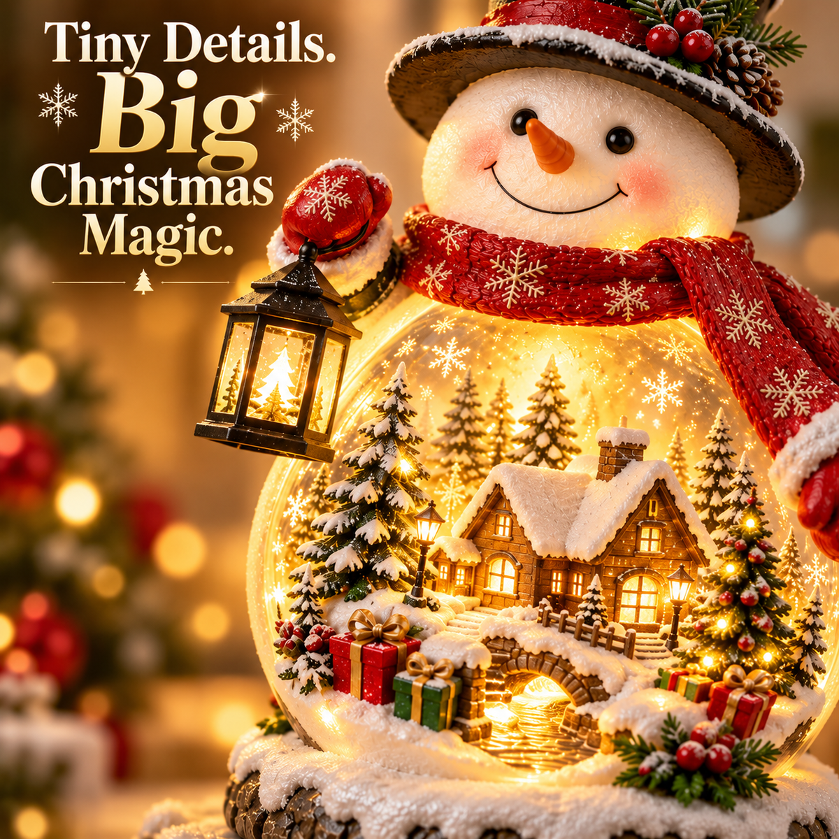 🔥 50% OFF Today ✨ Christmas Village Snowman Glow – Lighted Holiday Tabletop Decor