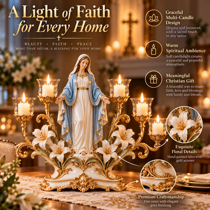 ✨🕯️ Light of His Presence — Sacred Christian Candleholder ✝️🤍