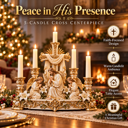 ✨🕯️ Light of His Presence — Sacred Christian Candleholder ✝️🤍