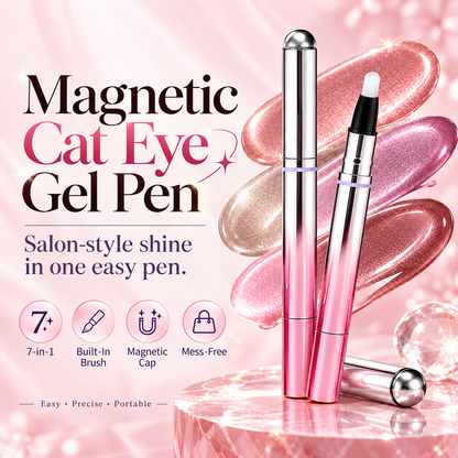 ✨Magnetic Cat Eye Gel Nail Pen – 7-in-1 Portable Nail Art Tool💅