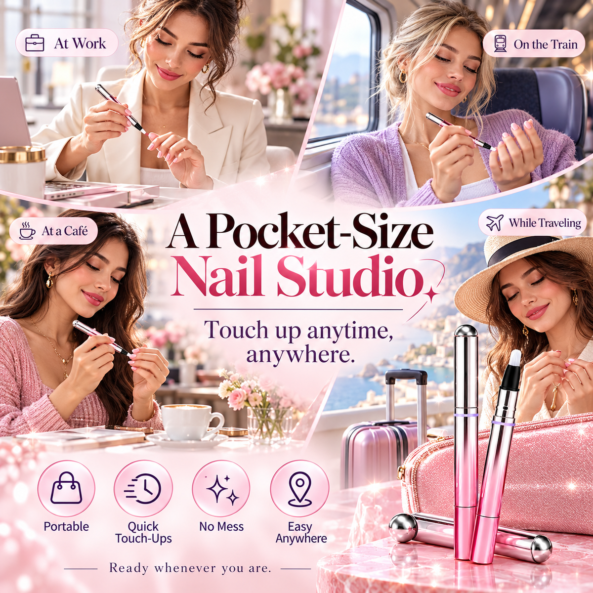 ✨Magnetic Cat Eye Gel Nail Pen – 7-in-1 Portable Nail Art Tool💅