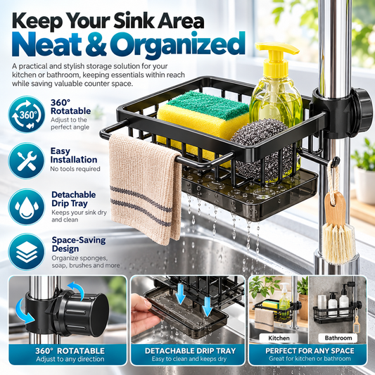 🎉Kitchen Sink Faucet Organizer
