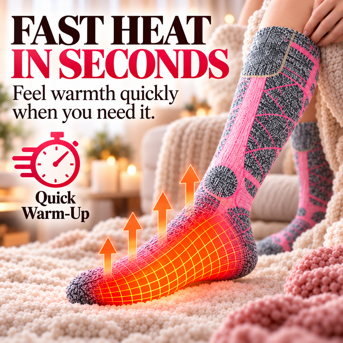 🔥Winter Heated Socks with 3 Heat Settings & Rechargeable Batteries🔥