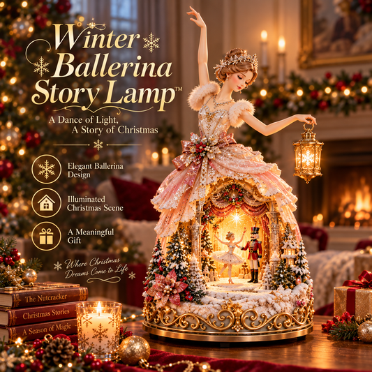 🔥LAST DAY 50% OFF 🩰  Winter Ballerina Story Lamp™ – Lighted Nutcracker Christmas Tabletop Decor