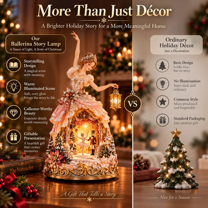 🔥LAST DAY 50% OFF 🩰  Winter Ballerina Story Lamp™ – Lighted Nutcracker Christmas Tabletop Decor