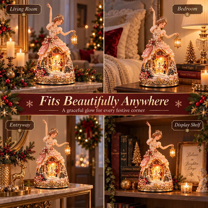 🔥LAST DAY 50% OFF 🩰  Winter Ballerina Story Lamp™ – Lighted Nutcracker Christmas Tabletop Decor