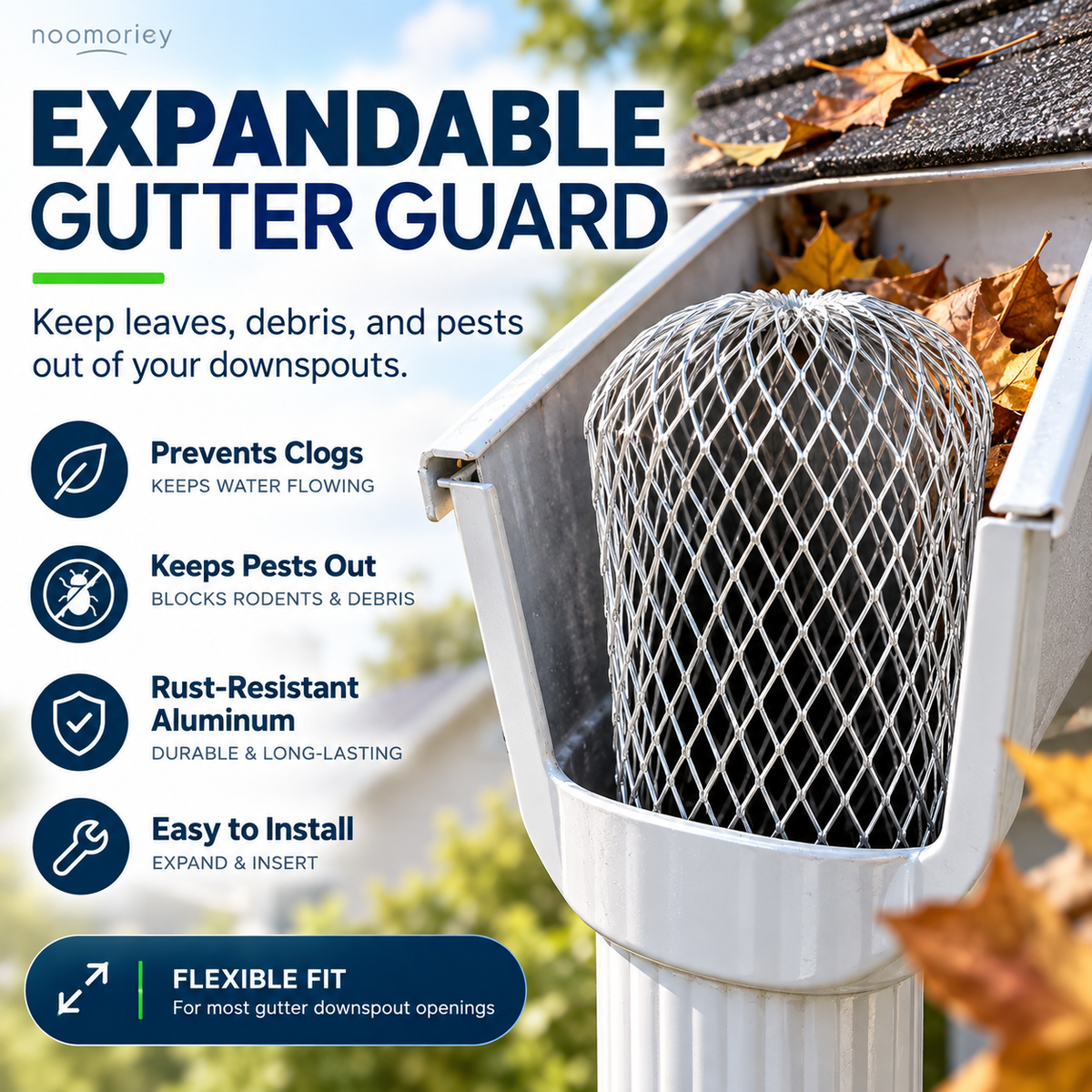 Aluminum Alloy Gutter Guard Filter 2 PCS
