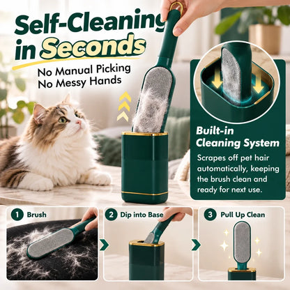 Self-Cleaning Pet Hair Remover Brush for Clothes