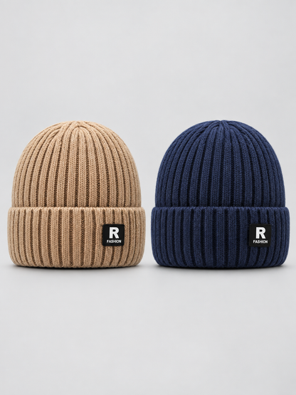 ❄️ Winter Style Deal – Men’s Thermal Knit Beanie 🧢 Thick Fleece-Lined Cuffed Hat for Cycling, Skiing & Outdoor Wear ✨