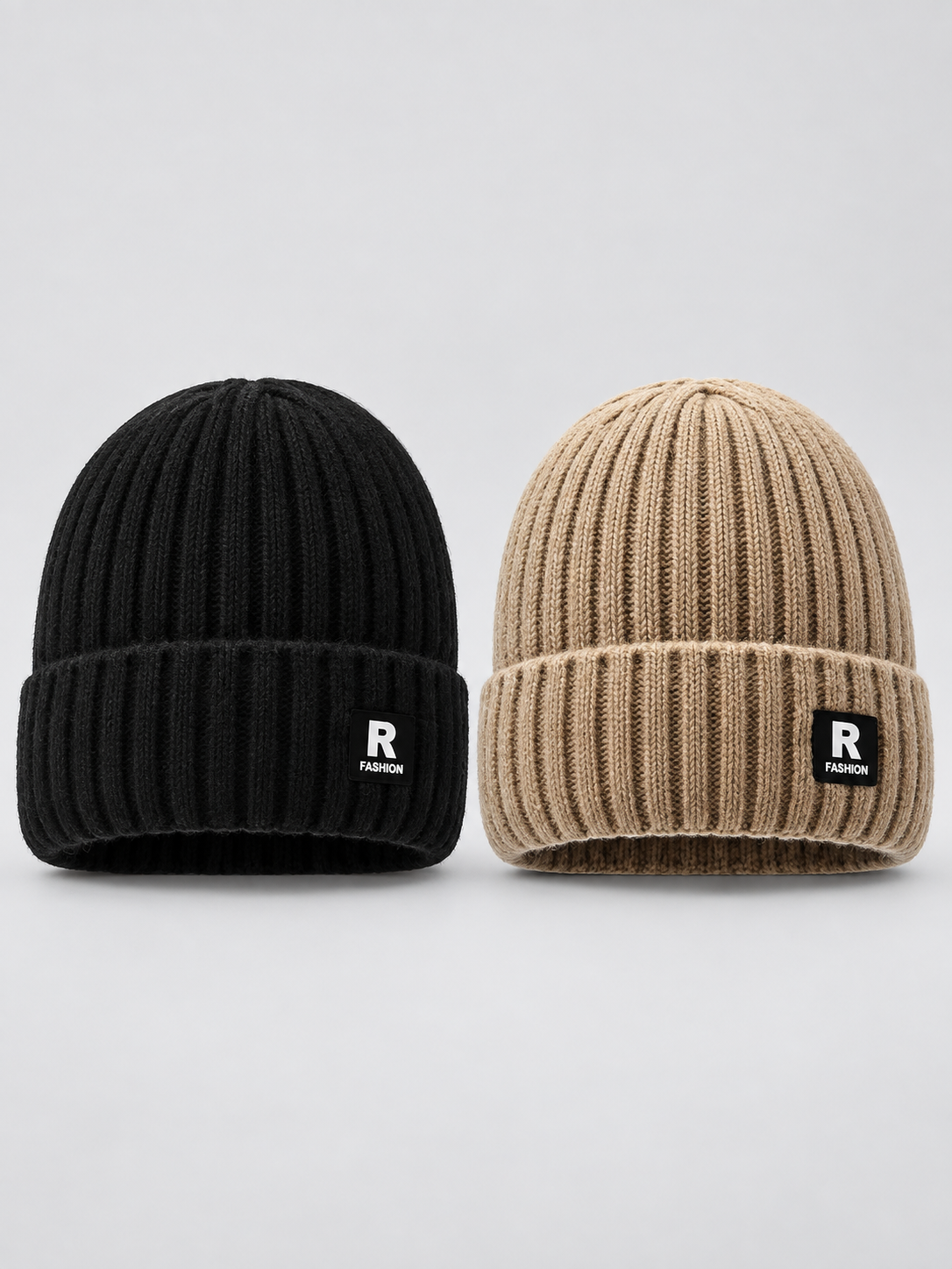 ❄️ Winter Style Deal – Men’s Thermal Knit Beanie 🧢 Thick Fleece-Lined Cuffed Hat for Cycling, Skiing & Outdoor Wear ✨