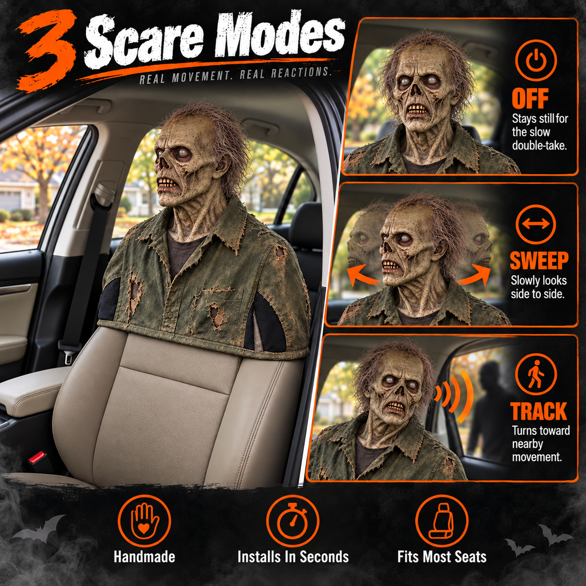 💀🎃Rotating Head Halloween Prank Decoration