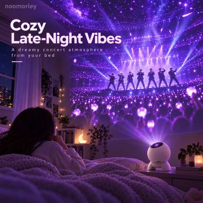 💜 Galaxy Concert Projector – Immersive Purple Starry Sky Light with Bluetooth Speaker & Remote Control
