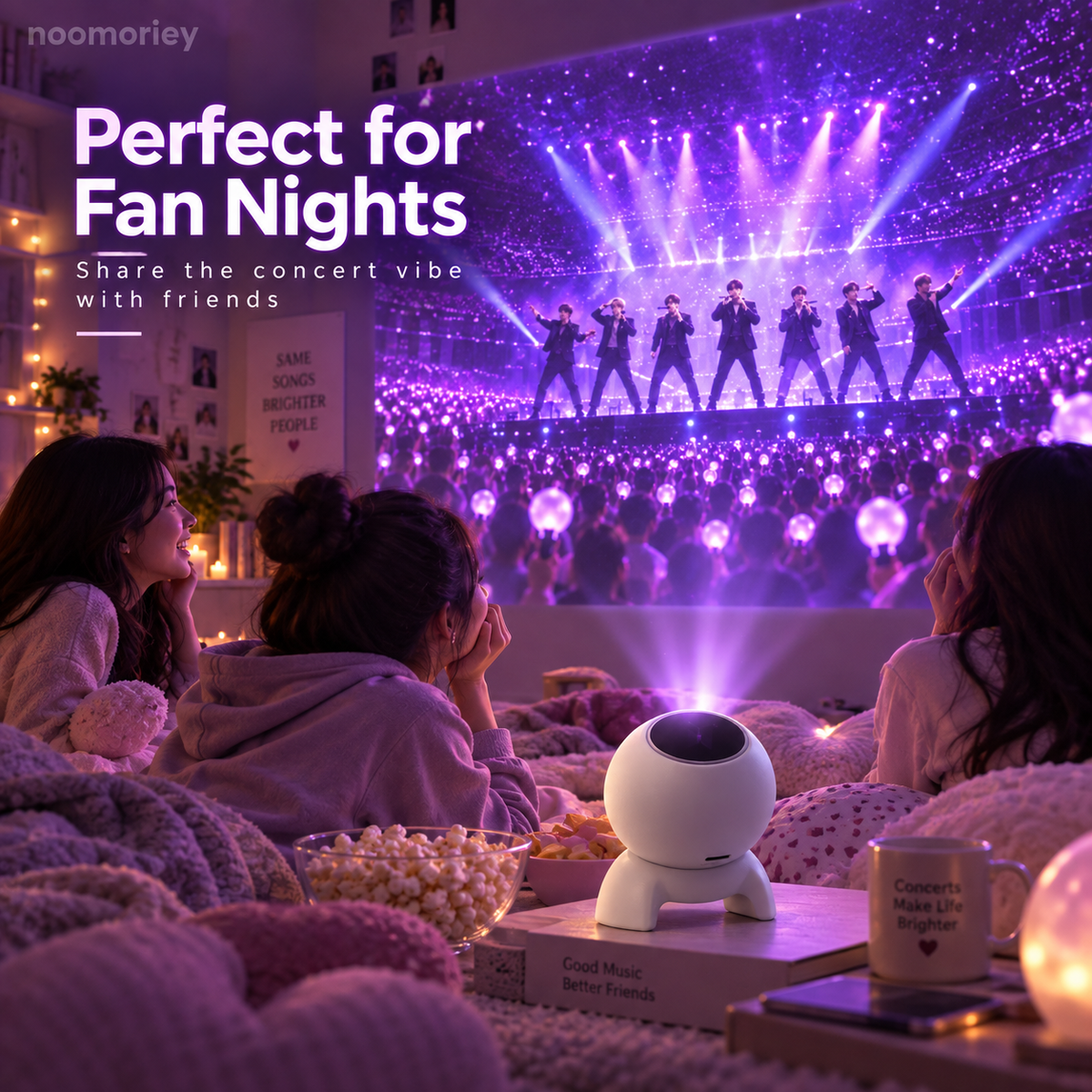 💜 Galaxy Concert Projector – Immersive Purple Starry Sky Light with Bluetooth Speaker & Remote Control