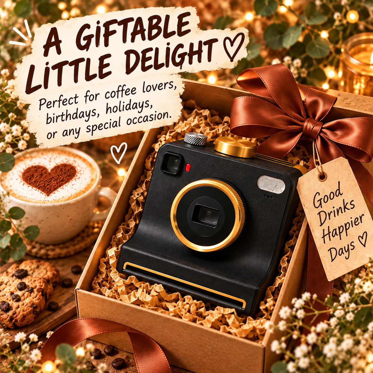 ☕️Camera-Style Coffee Latte Art Maker—A Stencil Tool for Coffee and Desserts☕️
