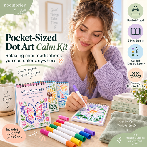 ✨ Mindful Dot Art Meditation Kit – 3-Piece Guided Painting Boards for Stress Relief