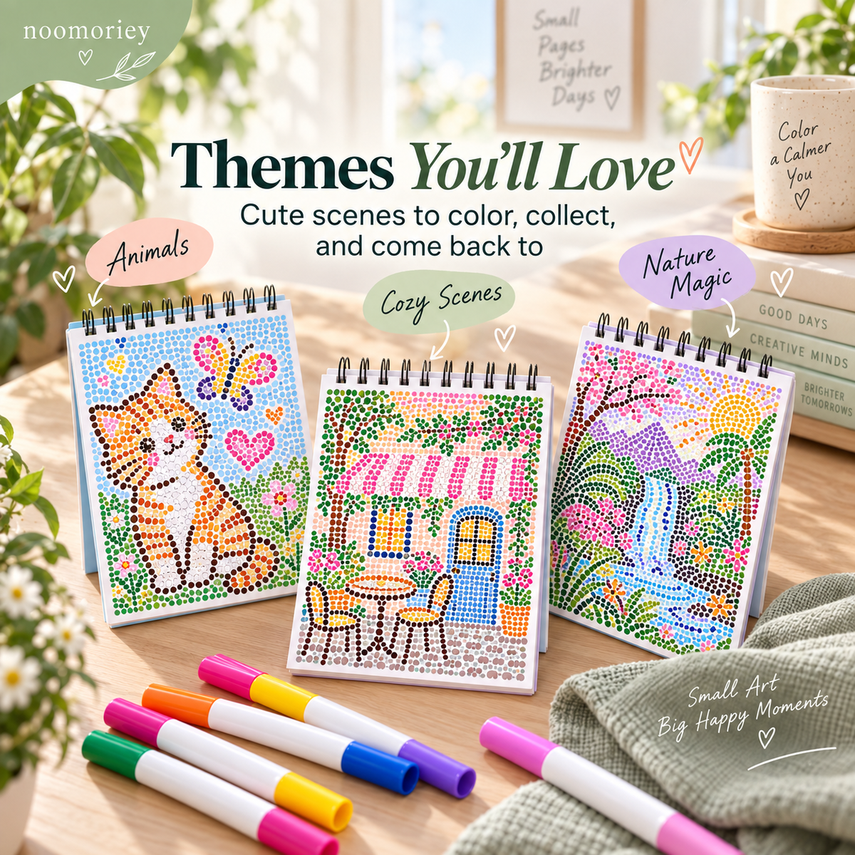 ✨ Mindful Dot Art Meditation Kit – 3-Piece Guided Painting Boards for Stress Relief